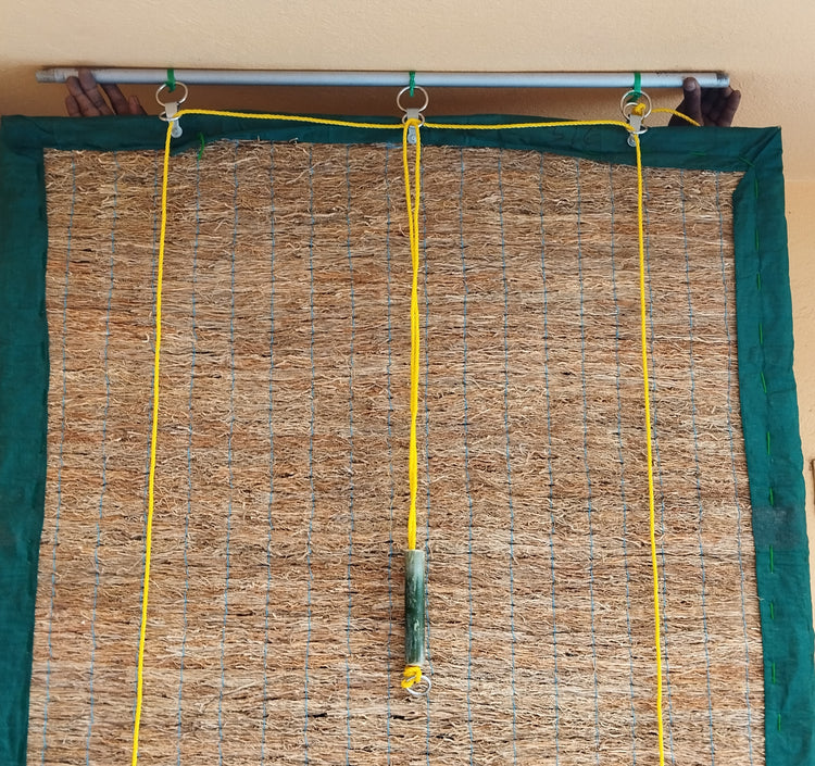 Vetiver Aromatic Khus Cooling Curtains for Windows, Doors, and Balcony: DENSE-COOL