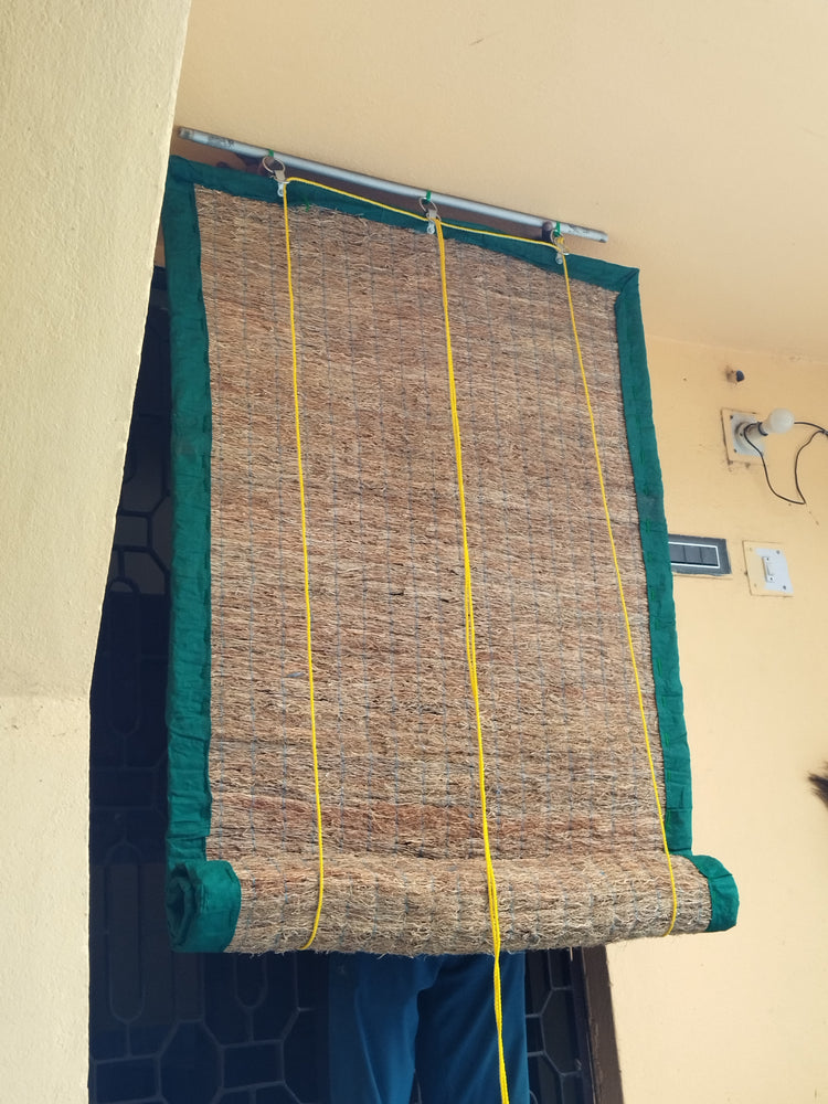 Vetiver Aromatic Khus Cooling Curtains for Windows, Doors, and Balcony: DENSE-COOL