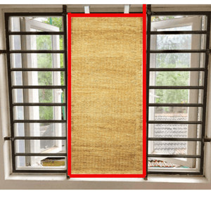 Vetiver Single Window Curtains 1.5/4 feet - Khusplaza